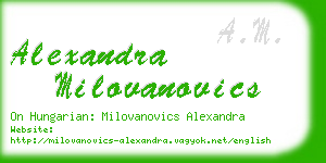 alexandra milovanovics business card